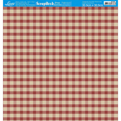 Papéis estampas básicas essenciais VERMELHO - Litoarte