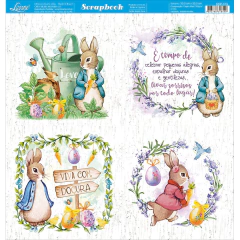 PAPEL PARA SCRAPBOOK DUPLA FACE - COELHO DOCE VIDA PÁSCOA - comprar online