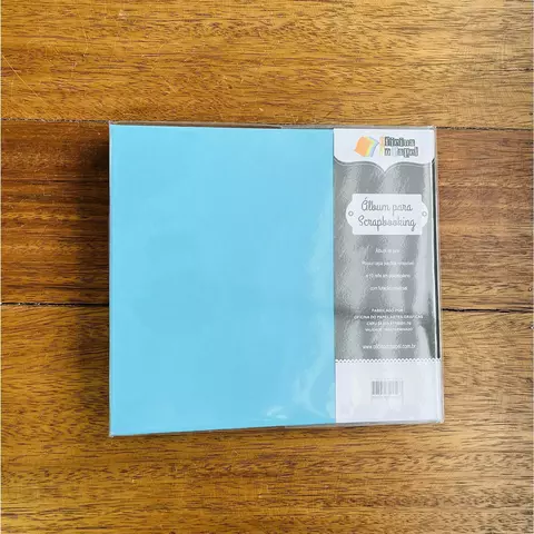 Álbum para Scrapbook 20x20cm Turquesa - Oficina do Papel