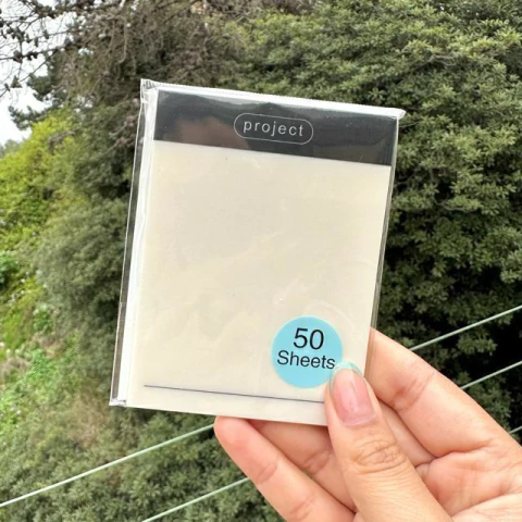 Nota Adesiva sem Pautas "Project" em Plástico Transparente