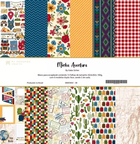 Coleção Minha Aventura - Bloco 30,5 x 30,05 - My Memories Crafts