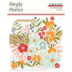 Die Cuts Floral Bits For the Record - Simple Stories