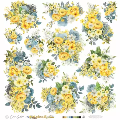 Coleção PICCOLI – Papel Vegetal FLORES - Carina Sartor