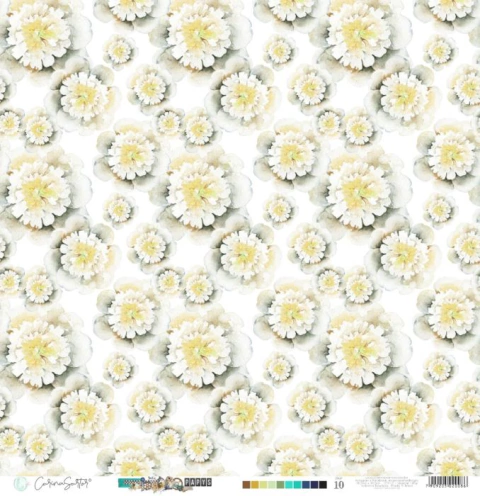 Folha em papel vegetal Papys margaridas