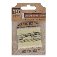 BARRINHA DE TECIDO MUSICAL COLECAO VINTAGE