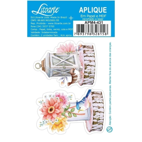 Aplique Litoarte -Arranjo e Luminária (APM4-431)