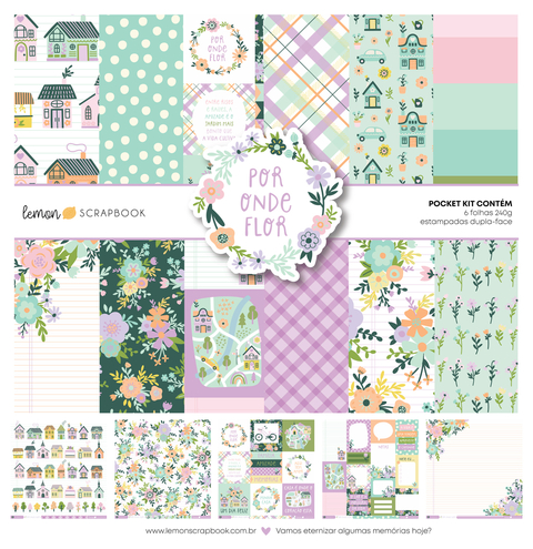 Coleção Pocket - Por Onde Flor - Lemon Scrapbook