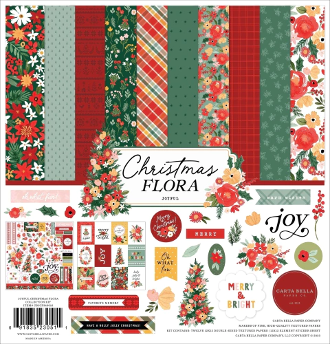 Bloco 30x30cm Joyful Christmas Flora - Carta Bella