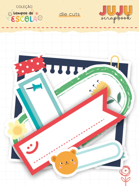 Die Cuts Bilhetinhos - Coleção Tempos de Escola - Juju Scrapbook