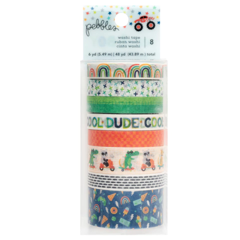 Kit Washi Tape Pebbles - Coleção Cool Boy