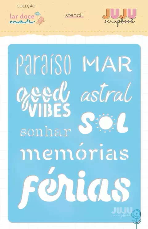 Stencil Sol - Coleção Lar Doce Mar