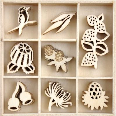 Apliques de Madeira Native Breeze - Kaiser Craft