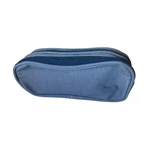 ESTOJO 2 ZÍPERS JEANS AZUL BRW