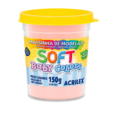 Massinha de Modelar Soft 150g Salmão Bebe Acrilex