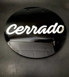 Cartel Circular Abierto/Cerrado Base Acrilico Negro y Letras Espejadas en internet