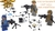 Lego Minifigura KIT 3 OPERADORES NAVY SEALS - MC187A