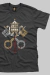 Camiseta Católica Masculina com estampa do Brasão do Vaticano na cor Grafite