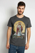 Camiseta Católica Masculina Jesus Bom Pastor Grafite