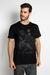 Camiseta Católica Masculina Estampa de São José com Menino Jesus cor Preta