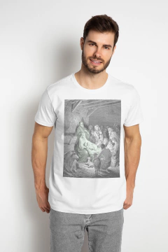 Camiseta Católica Masculina Natividade de Jesus Cristo na cor Branco