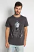 Camiseta Católica Masculina Viva Cristo Rey cor Grafite