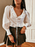 Blusa Volado en Cuello Blanca - comprar online