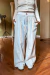 Pantalón tiro bajo gabardina Rayado CLARO - comprar online