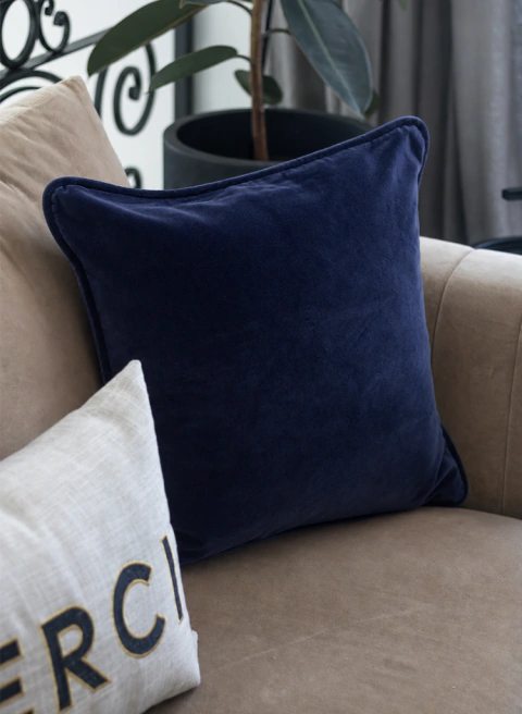 Almohadón 50x50 Terciopelo Azul