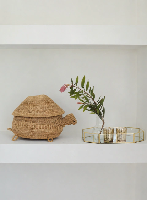 Cesto De Rattan Tortuga