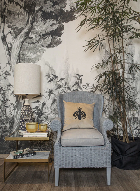 Mesa Lateral Renata con Vidrio y Mármol