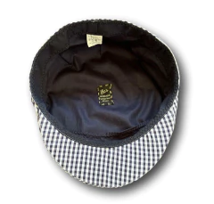 Boina xadrez azul algodão - tienda online