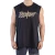 Musculosa oversize "i know right 2" (negro liso y capuccino)