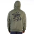 Buzo frisa hoodie "3 estrellas" (verde militar)