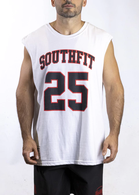 Musculosa oversize "southfit 2025" (blanco) - comprar online
