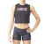 Top "I know right" (negro jaspeado y rosa)