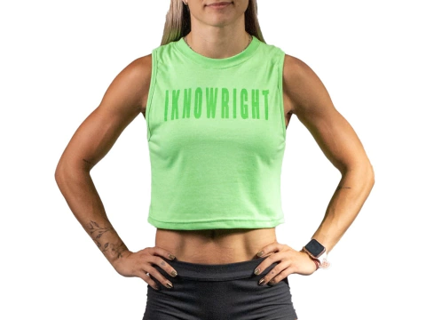 Top "i know right" (verde manzana)