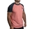 Remera combinada hombre "ikr" (coral y negro jaspeado) en internet