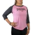 Remera 3/4 mujer "ikr athlete" (rosa y negro)