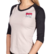 Remera 3/4 mujer "snatch 2" (arena/negro jaspeado) - comprar online