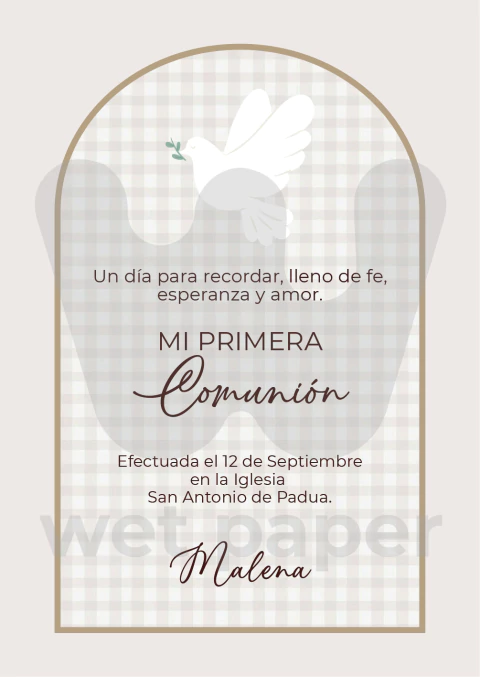 Estampitas De Comunión Modelo G - comprar online