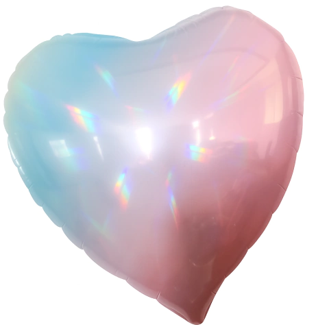 Globo Corazon Degrade Metalizado 45cm - comprar online