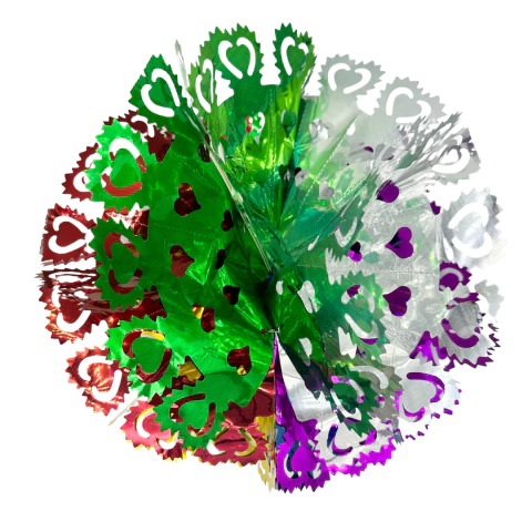 Adorno Metalizado Bola Multicolor 32 cm - Promo x 12