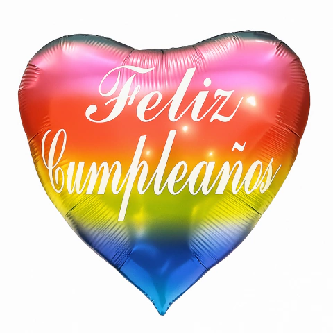 Globo Corazon FC Multicolor Metalizado 45cm - Promo 50u - comprar online