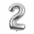 Globo Numero Plateado 40cm - Promo 50u - tienda online