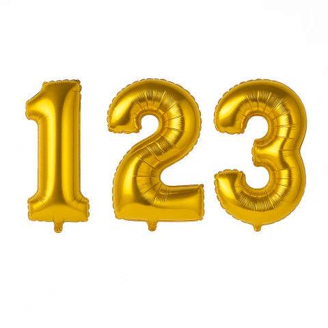 Globo Numero Dorado 65cm - comprar online