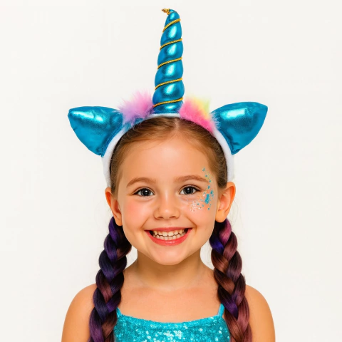 Vincha Unicornio Metalizada x 12 u. - comprar online