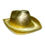 GORRO COWBOY LISO DORADO/PLATEADO - Promo x 6un. - Mega Show