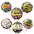 GLOBO AUTOINFLADO 14 CM C/PALITO - PROMO X 10 UN