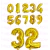 GLOBO NUMERO DORADO 32"