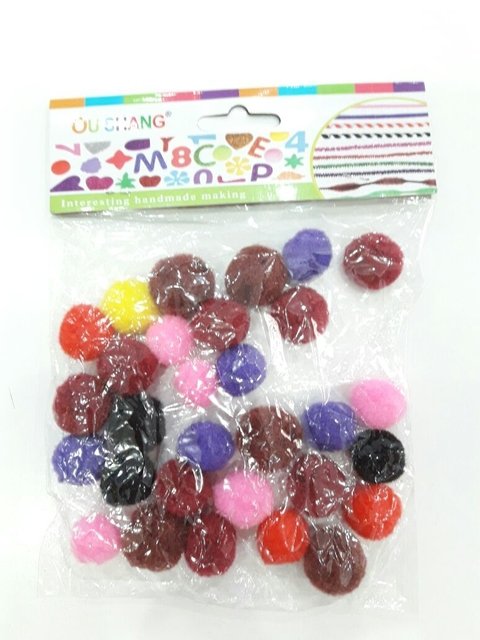 Pompones Grandes - Promo X 24 SETS